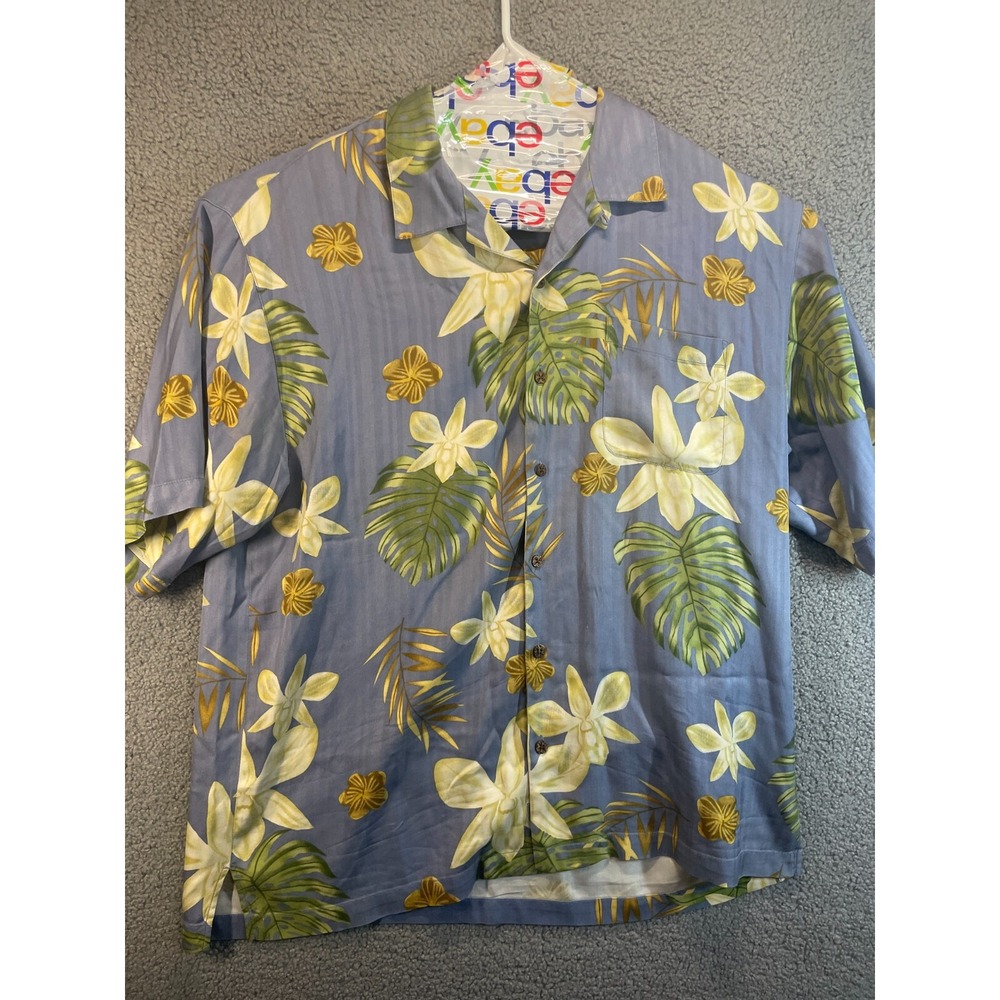 Tommy‎ Bahama Shirt 100% silk Original Fit Hawaiian  Floral Sz XL